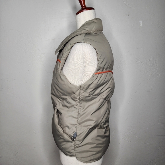 VTG 80s Obermeyer Women's Goose Down Tan Carson Vest Size Small - Picture 3 of 14